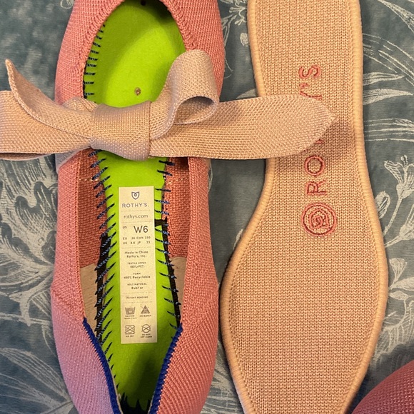 Rothy's Pink Flats with Bow - Picture 4 of 8